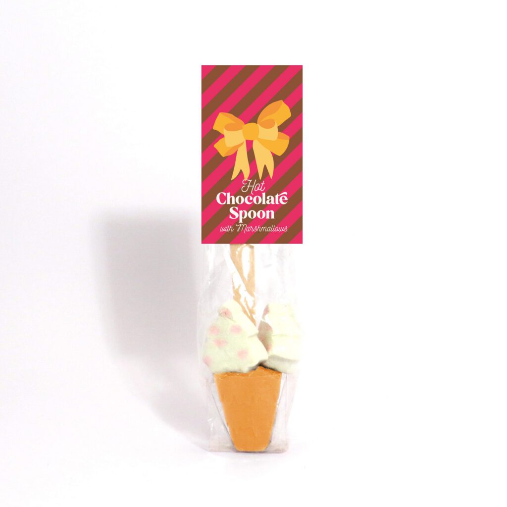 Eco Info Card - Gold Hot Chocolate Spoon & Marshmallows