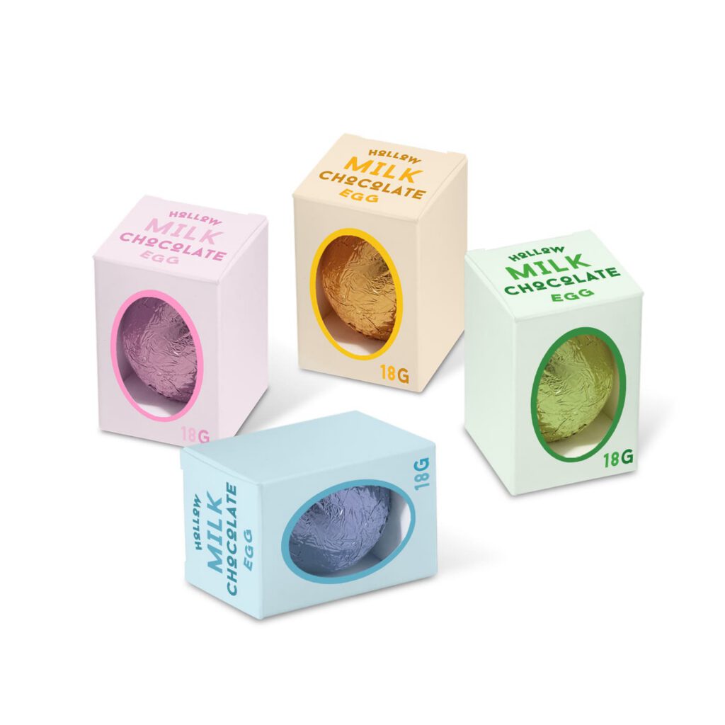 Easter - Eco Mini Egg Box - Hollow Chocolate Eggs