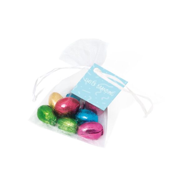 Organza Bag - Foiled Chocolate Eggs