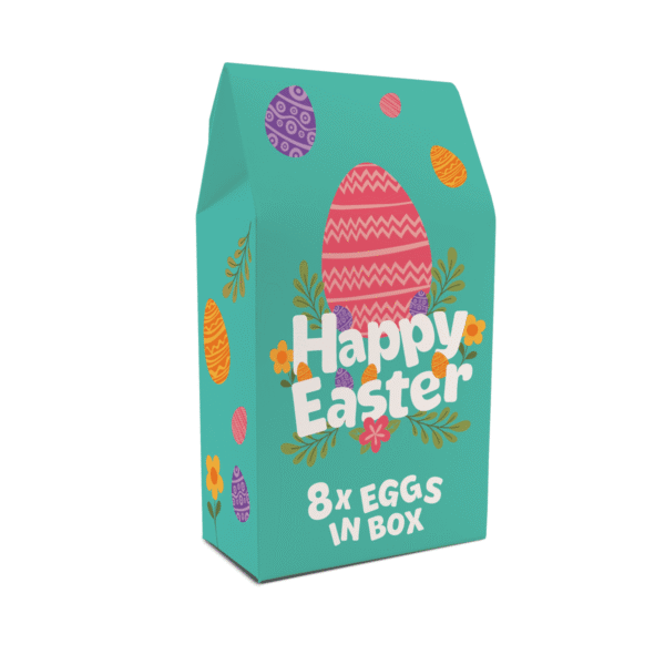 Easter Eco Carton - Hollow Chocolate Eggs - x8