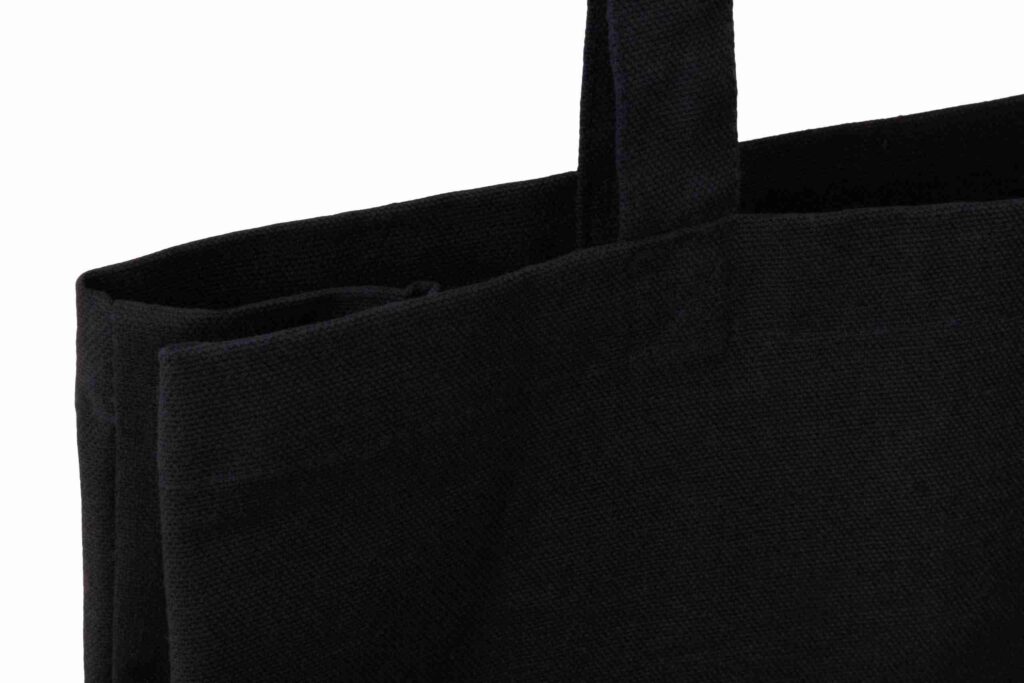Black 10oz Canvas Tote Shopper (Gusset)