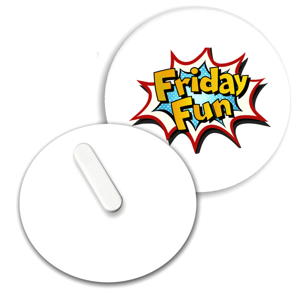 Recycled Clip Badge 75mm Circular