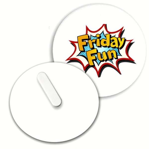 Recycled Clip Badge 75mm Circular