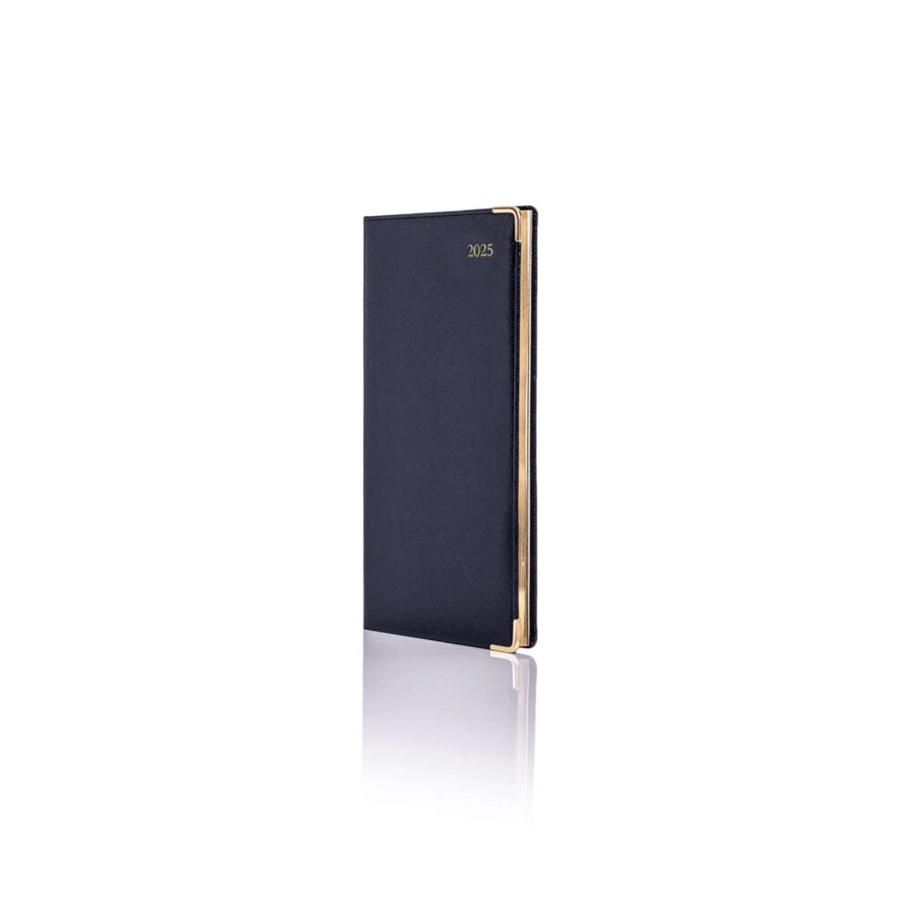 De Luxe Pocket Weekly Diary Gold Trim