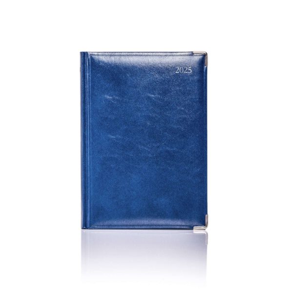 De Luxe A5 Daily Diary Silver Trim