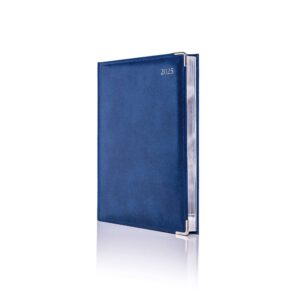 De Luxe A5 Daily Diary Silver Trim