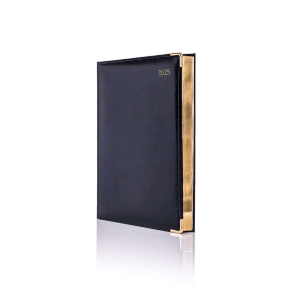 De Luxe A5 Daily Diary Gold Trim
