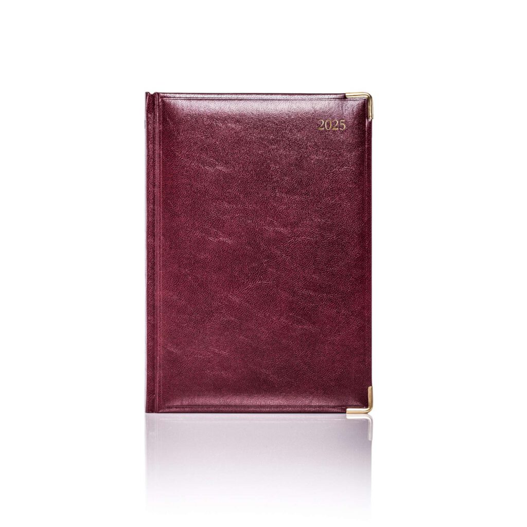 De Luxe A5 Daily Diary Gold Trim