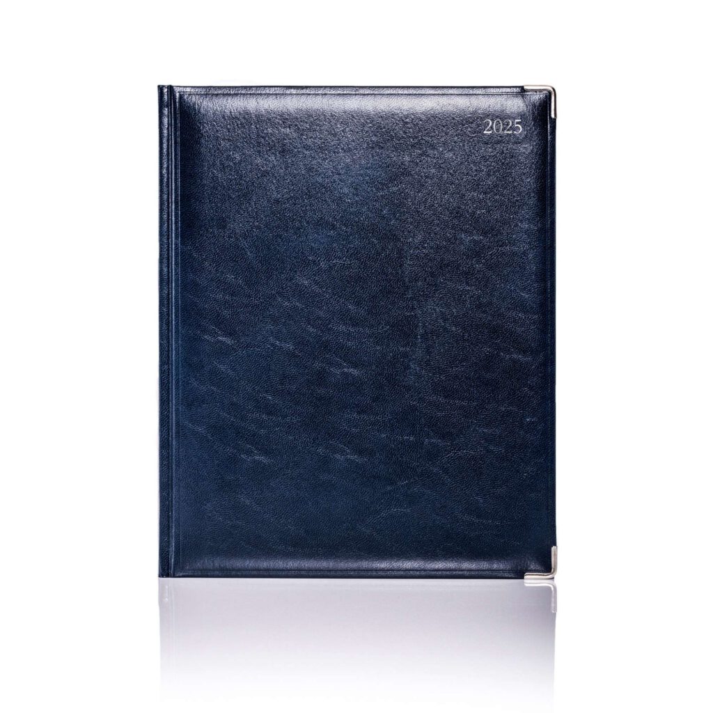 De Luxe Quarto Weekly Diary Silver Trim