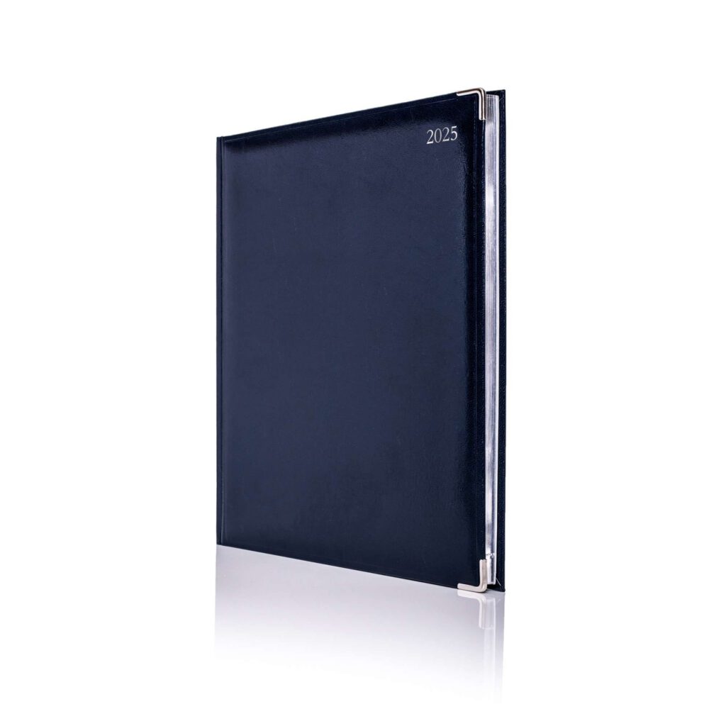 De Luxe Quarto Weekly Diary Silver Trim