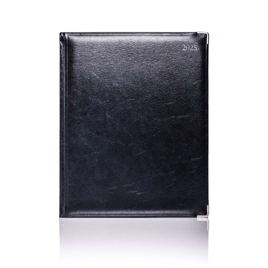 De Luxe Quarto Weekly Diary Silver Trim