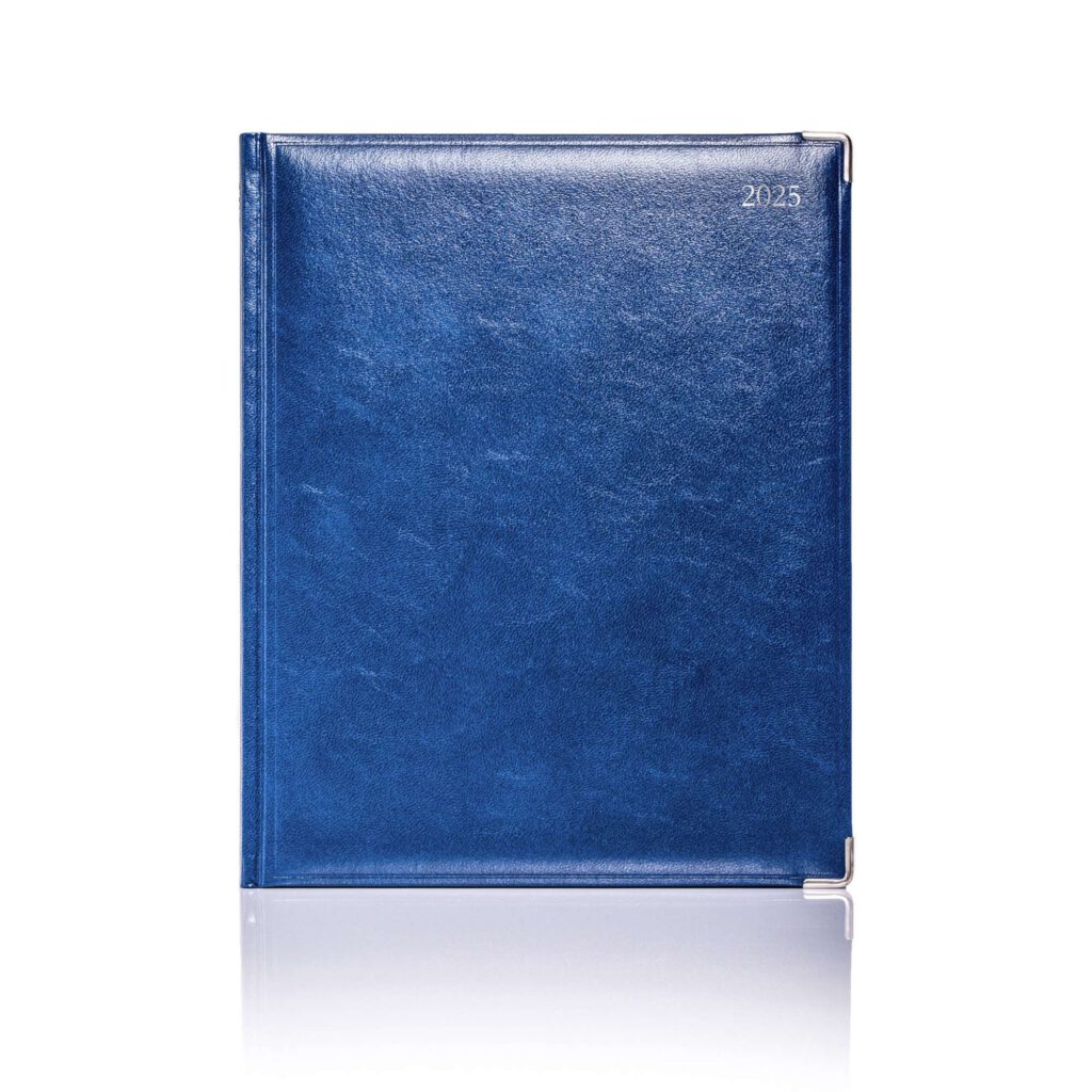 De Luxe Quarto Weekly Diary Silver Trim
