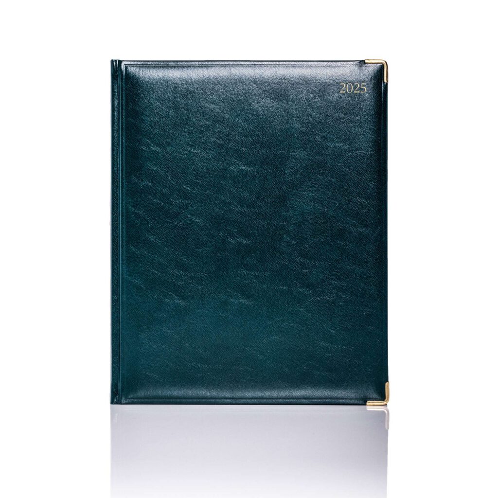 De Luxe Quarto Weekly Diary Gold Trim