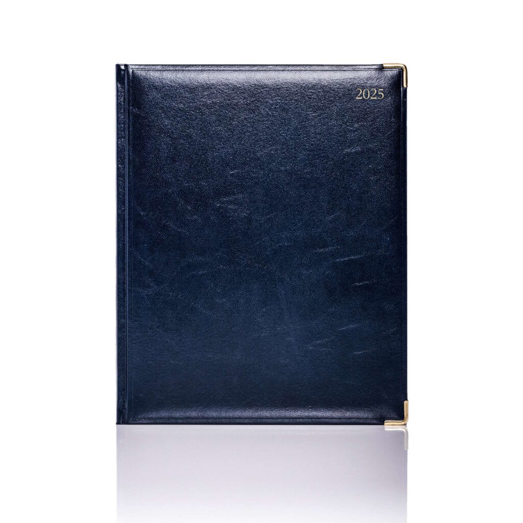 De Luxe Quarto Weekly Diary Gold Trim