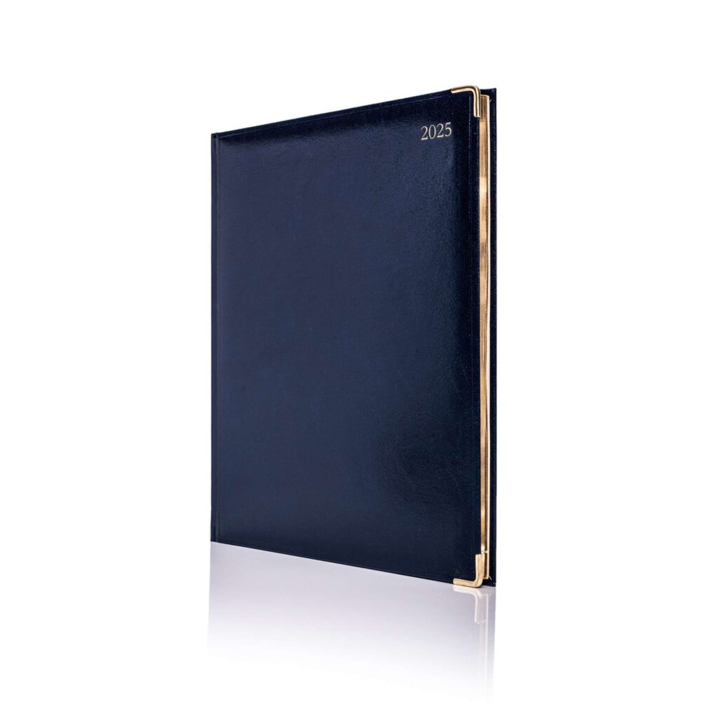De Luxe Quarto Weekly Diary Gold Trim