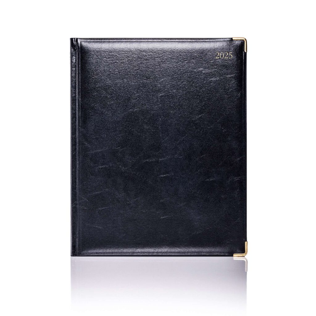 De Luxe Quarto Weekly Diary Gold Trim