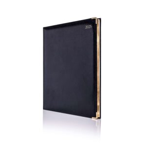 De Luxe Quarto Weekly Diary Gold Trim