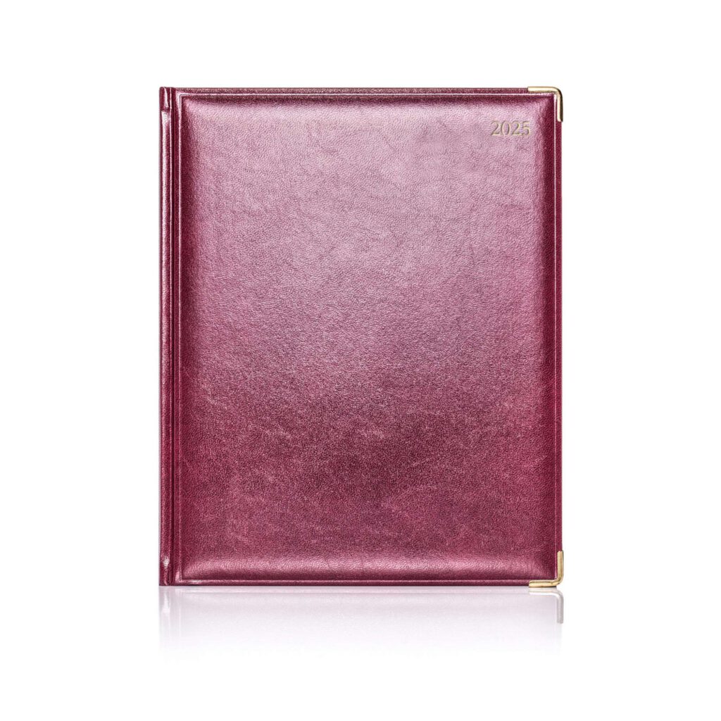 De Luxe Quarto Weekly Diary Gold Trim