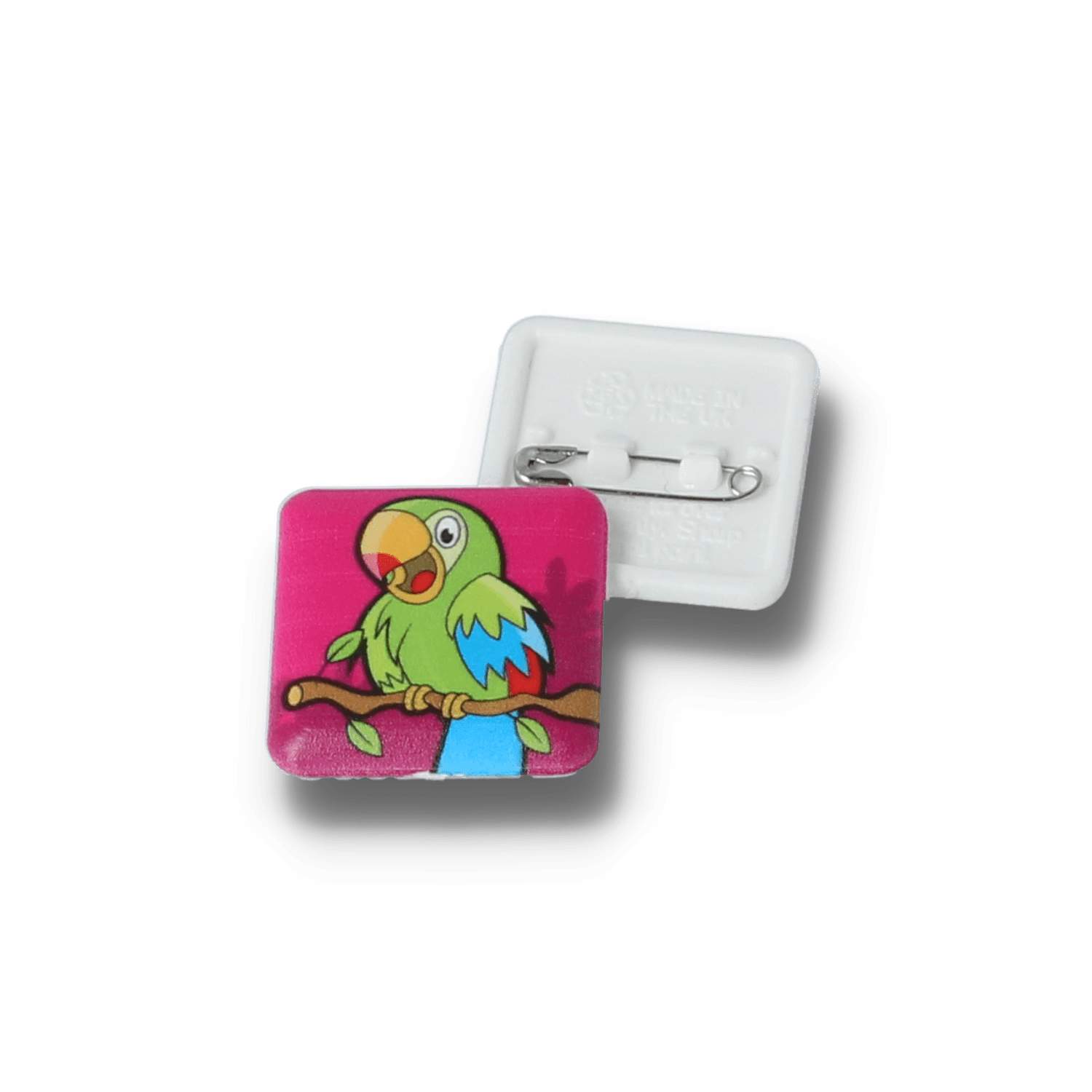 Recycled Badge 25mm Square - Image 1