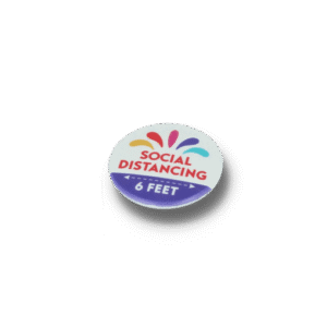 Social Distancing Button Badge 37mm Circle