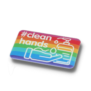 Clean Hands Badge 70mm Rectangular