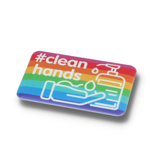 Clean Hands Badge 70mm Rectangular