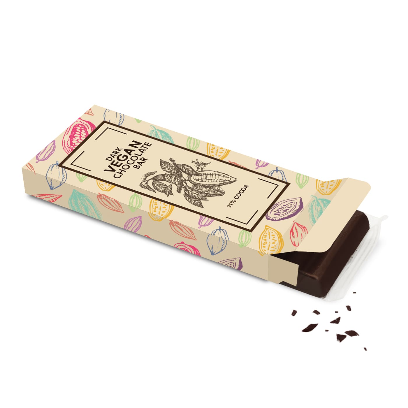 Eco 12 Baton Bar Box - Vegan Dark Chocolate - Image 1