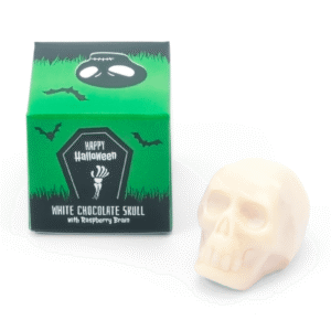 Halloween - Eco Mini Cube Box - White Chocolate Skull - Image 2