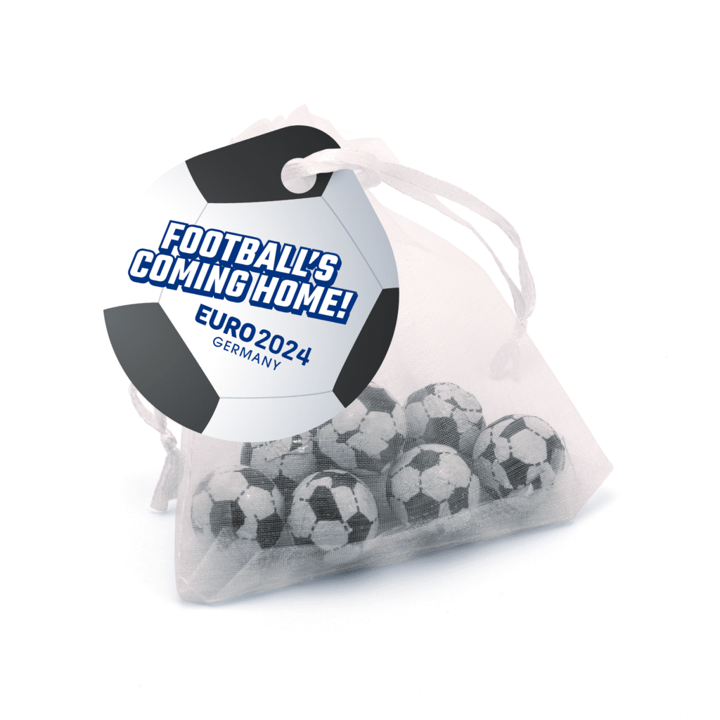 Euro Organza Bag - Chocolate Footballs