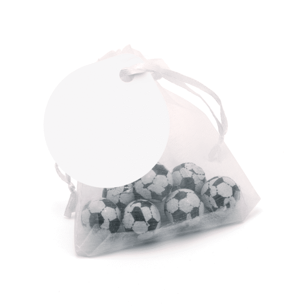 Euro Organza Bag - Chocolate Footballs