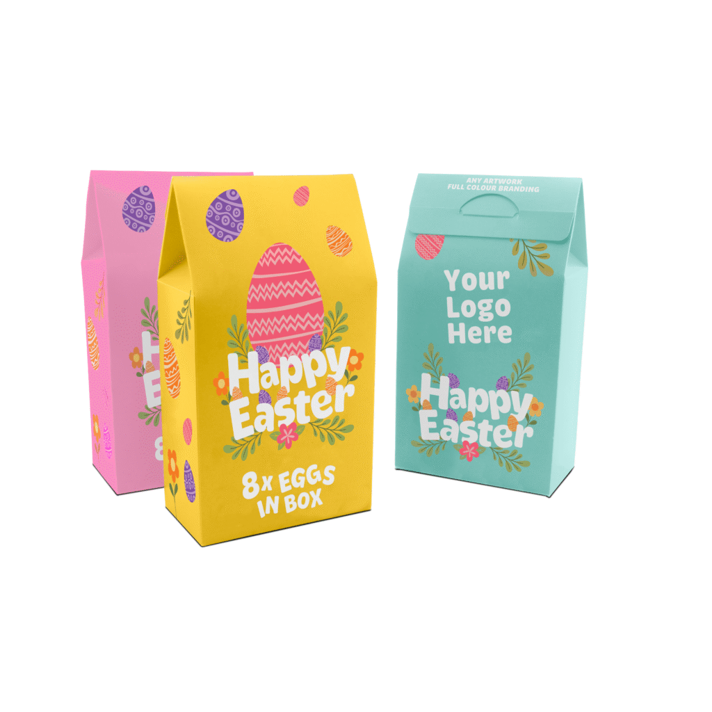 Easter Eco Carton - Hollow Chocolate Eggs - x8