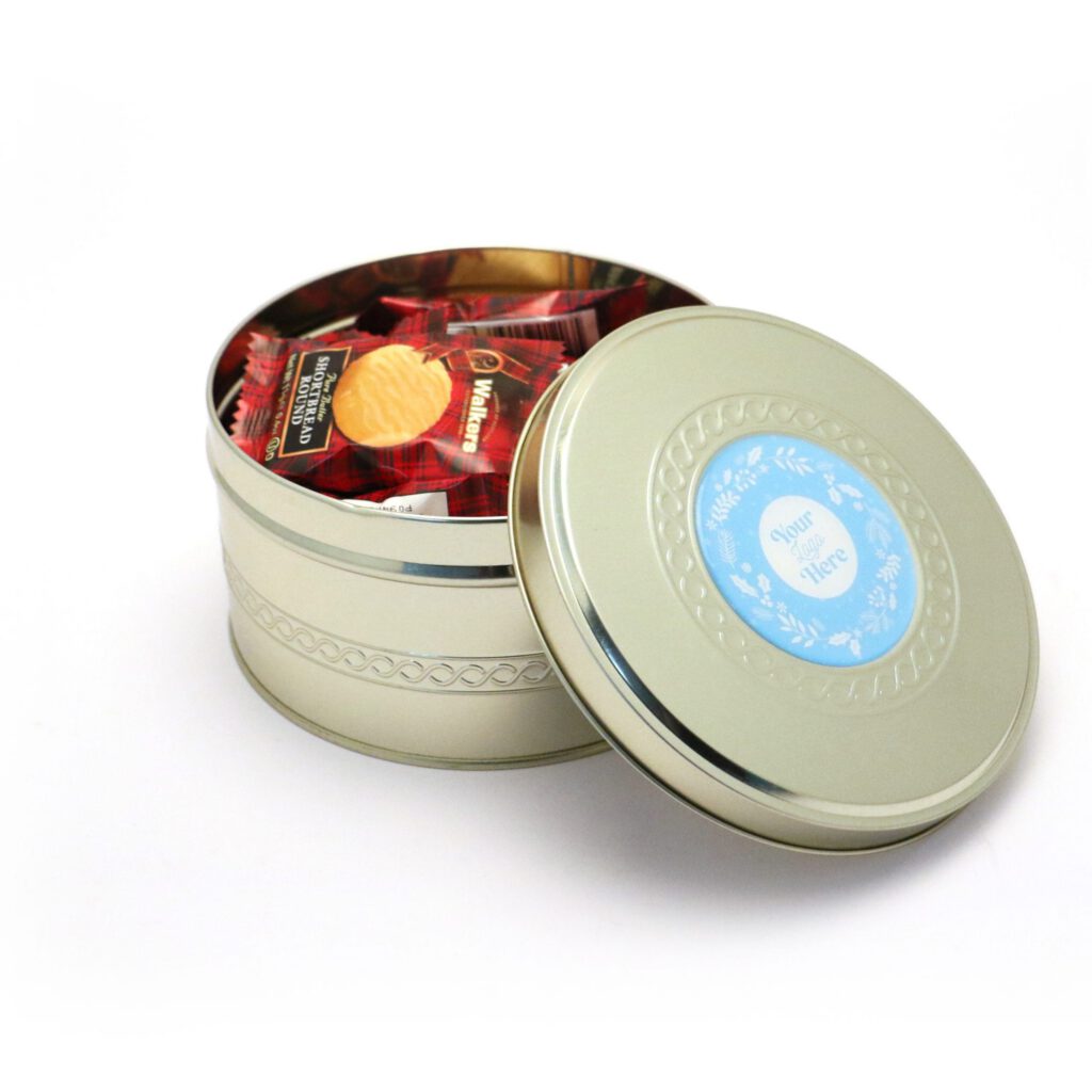 Gold Treat Tin - Mini Shortbread Biscuits