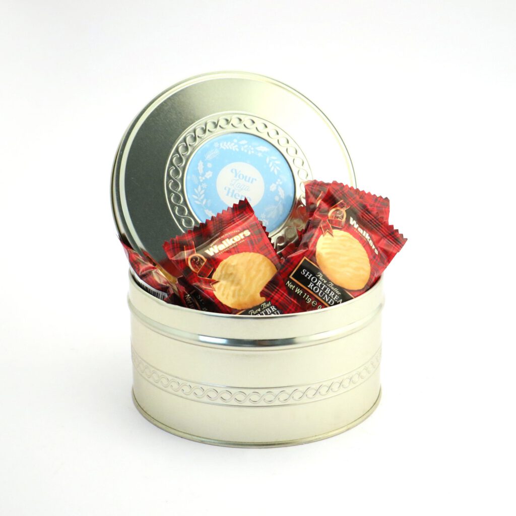Gold Treat Tin - Mini Shortbread Biscuits