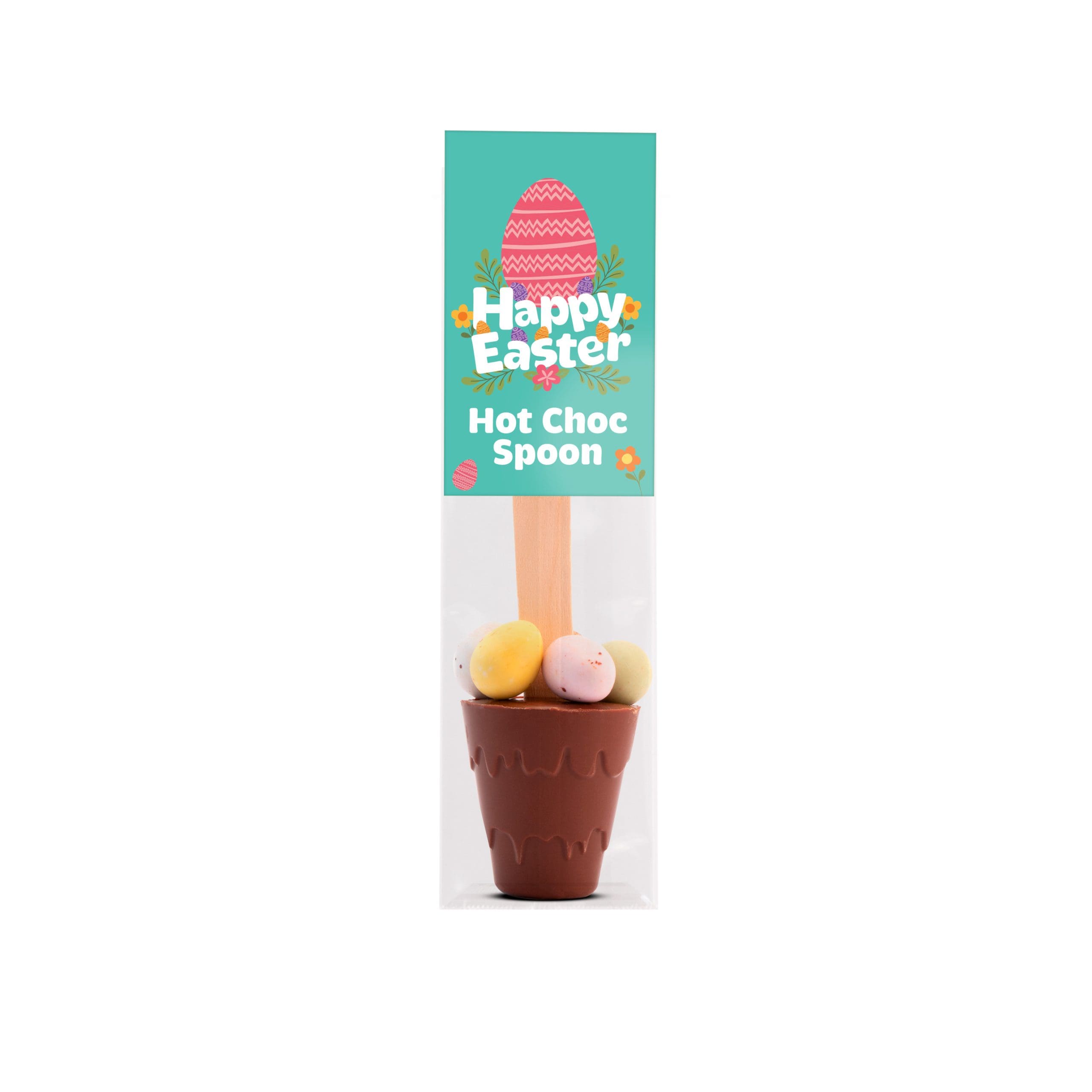 Easter Info Card - Hot Choc Spoon with Speckled Eggs - Image 1