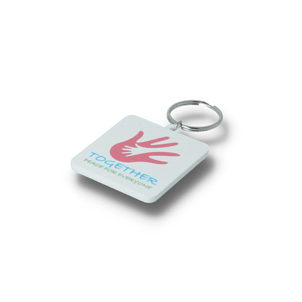 Recycled 45mm Square Keyring