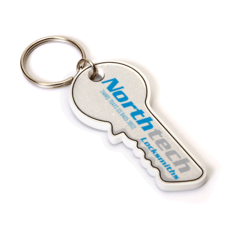 Recycled Key Shape Keyring - Image 1