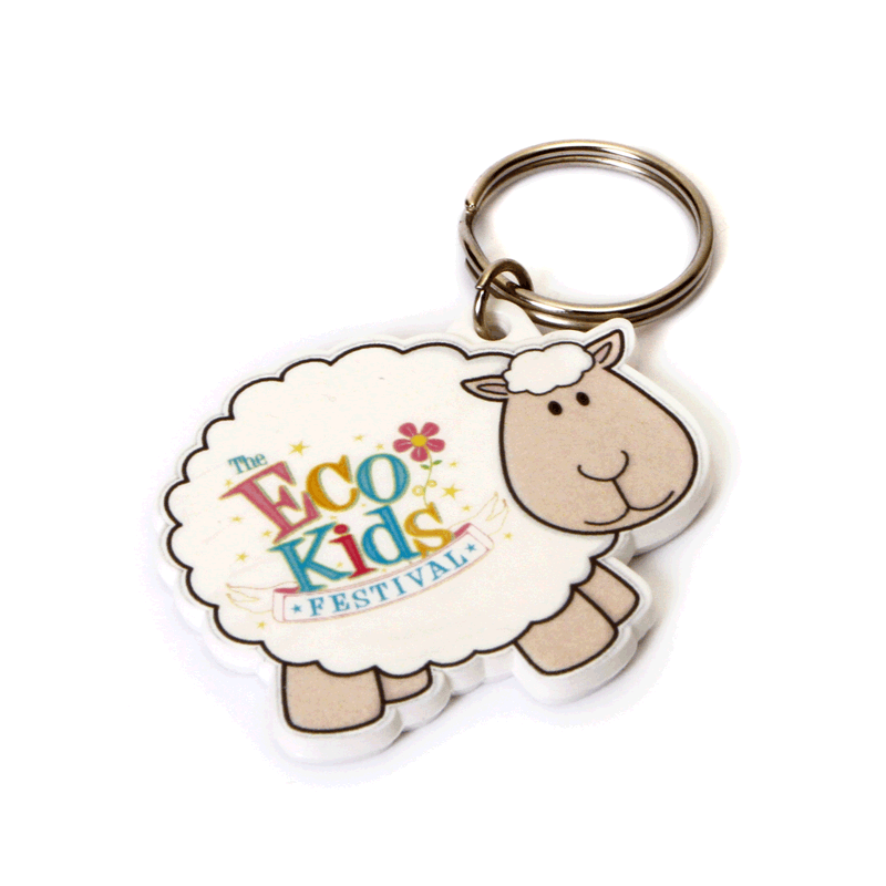 Recycled Sheep Shape Keyring - Image 1