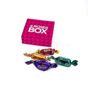 Chocolate Box with 4 Roses