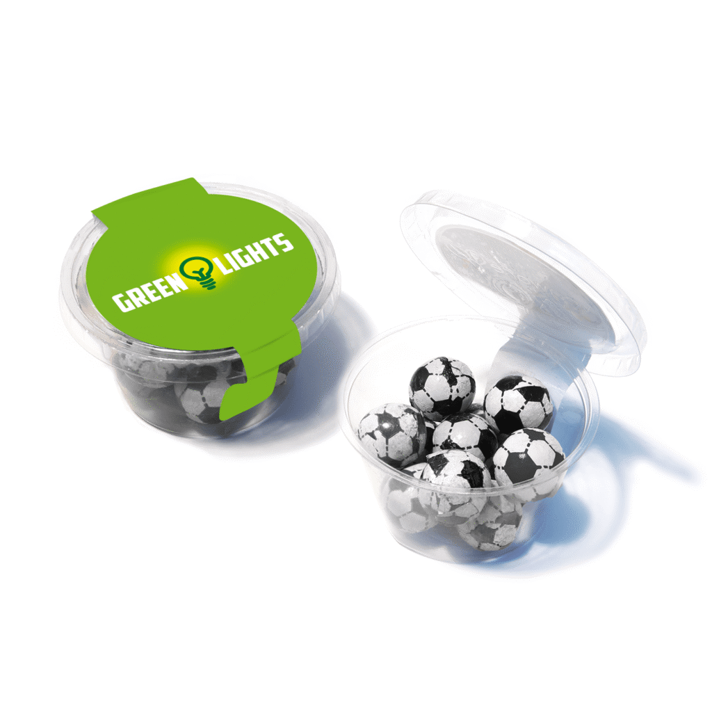 Eco Maxi Pot - Chocolate Footballs