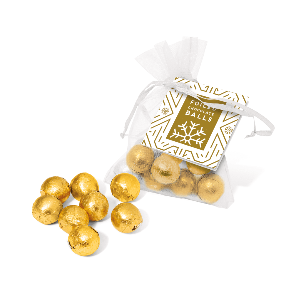 Organza Bag - Solid Chocolate Balls - Image 1