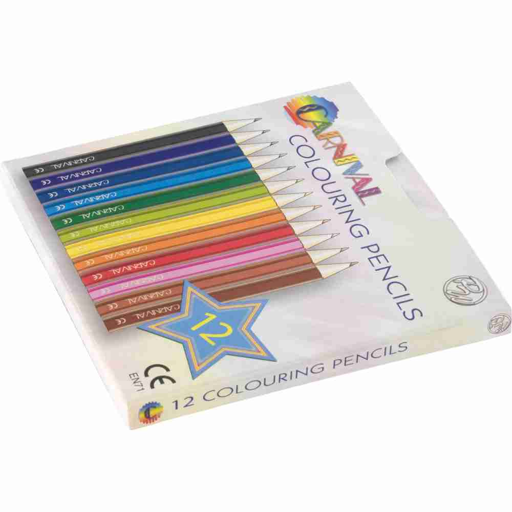 Carnival Colouring Pencils Half Size 12 Pack - Image 1