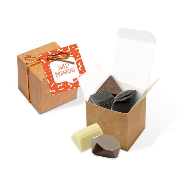 Eco Kraft Cube - 5x Chocolate Truffles