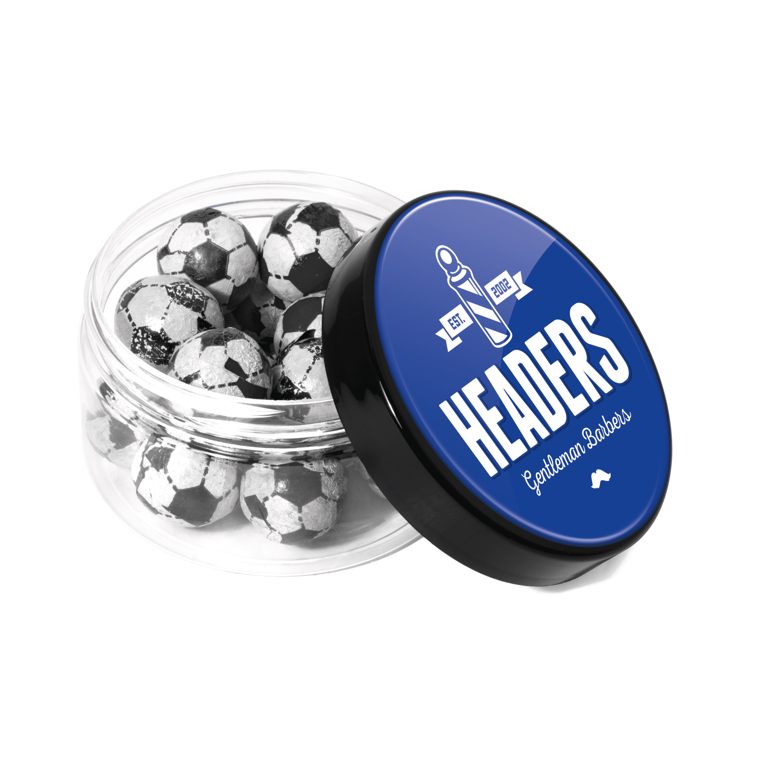 Screw Top Jar - Chocolate Footballs - Image 1
