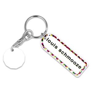 Recycled Rectangle Trolley Mate Keyring