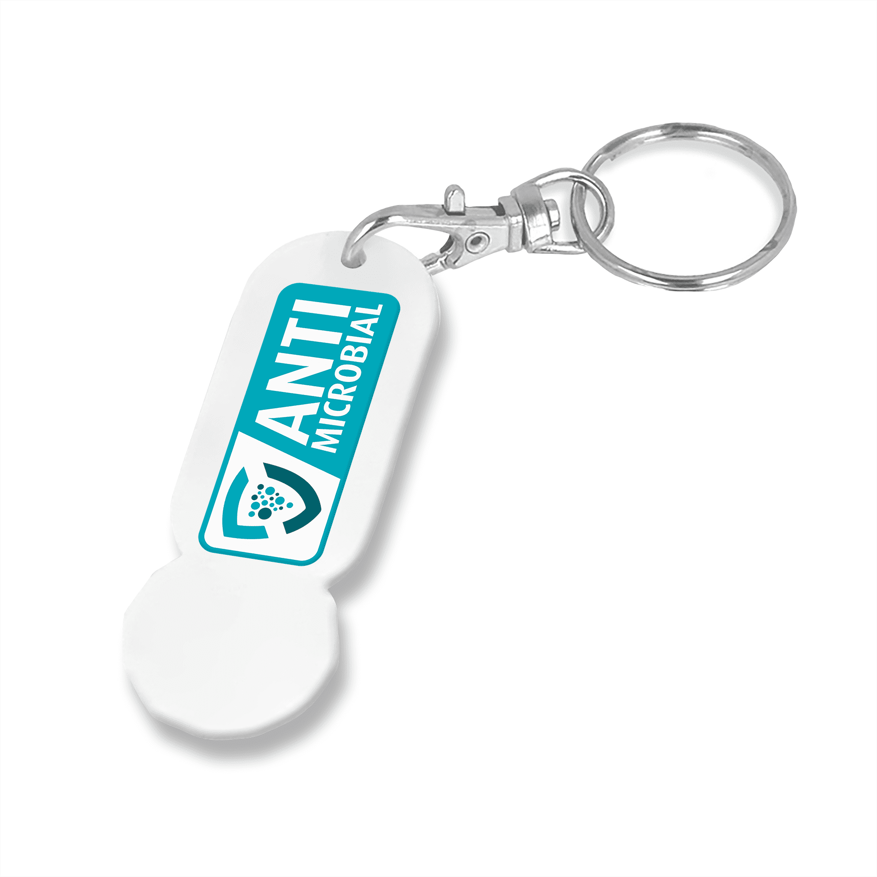 AntiMicrobial Trolley Stick Oblong Keyring - Image 1