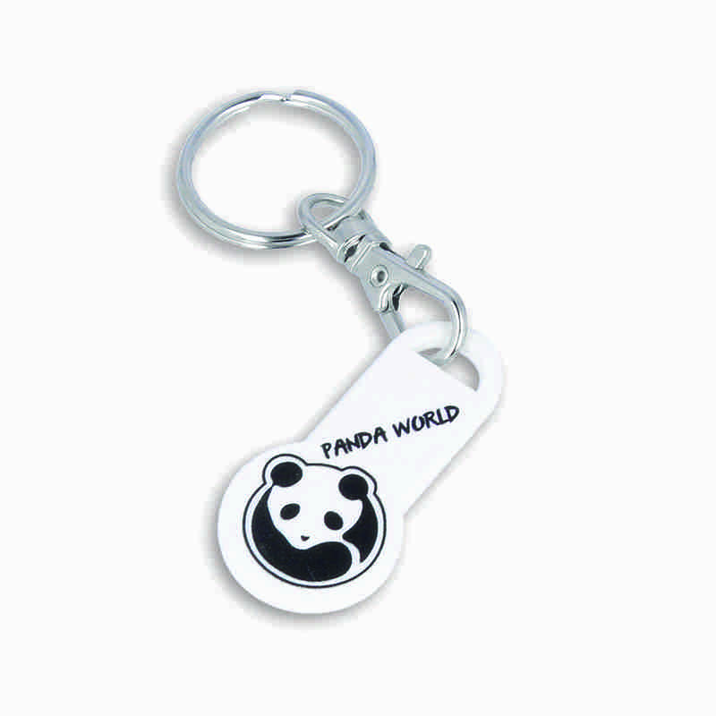 Recycled EURO Trolley Stick Keyring - Image 1