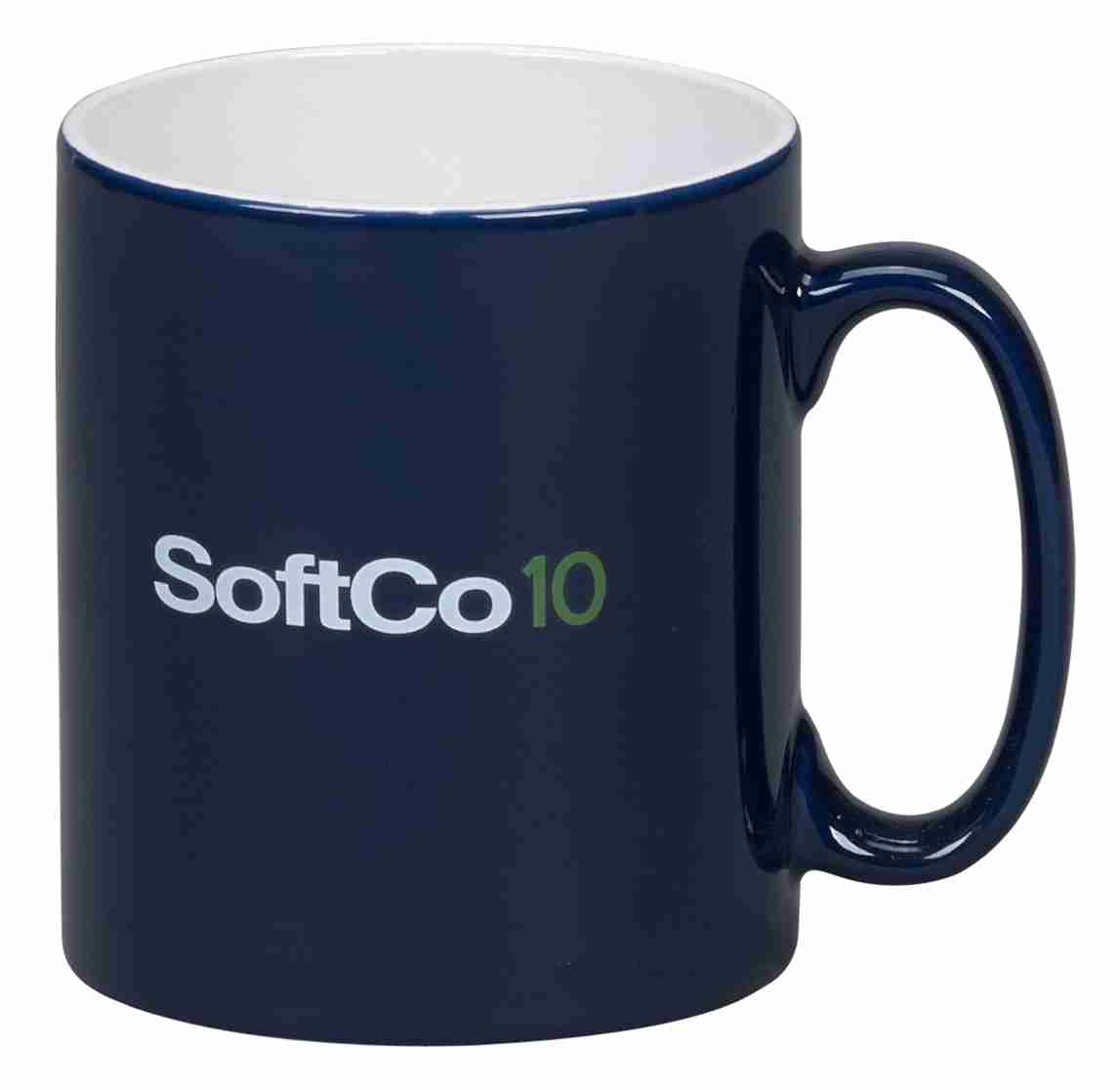 Cambridge - MBlue/White - Earthenware Mugs - Image 1