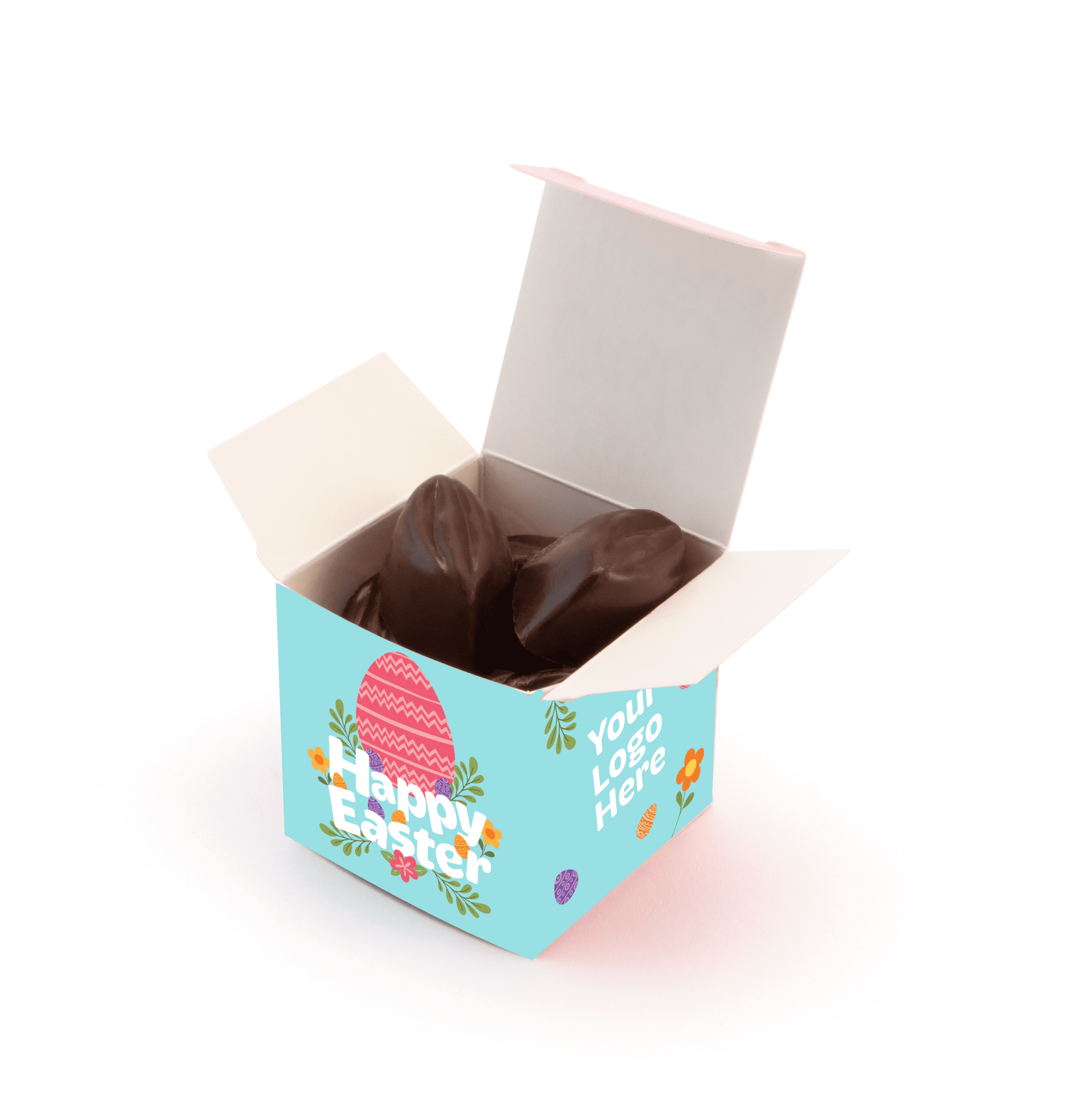 Easter Eco Maxi Cube - Dark Salted Caramel - Chocolate Truffles - Image 1