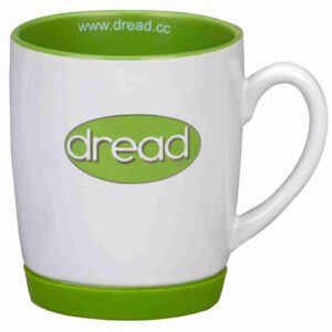 Horta - White/LimeGreen - Earthenware Mugs