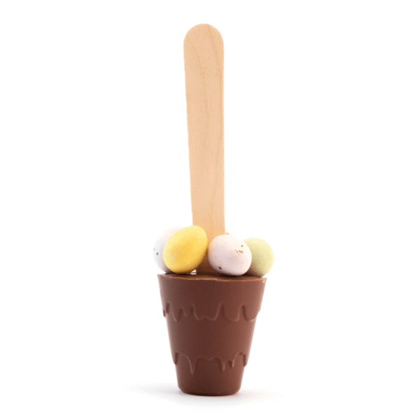 Easter Info Card - Hot Choc Spoon with Speckled Eggs